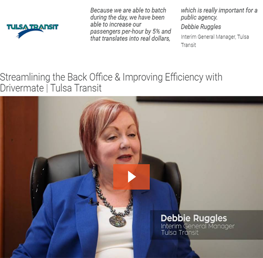 Debbie Ruggles - Tulsa Transit - Drivermate Testimonial
