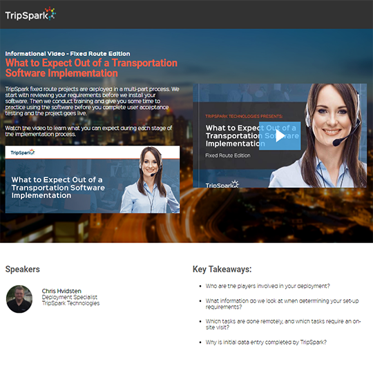 Fixed Route Implementation & Deployment Webinar