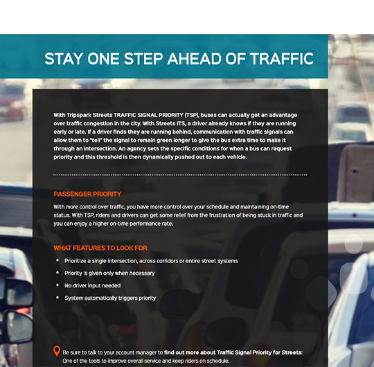 Traffic Signal Priority (TSP)