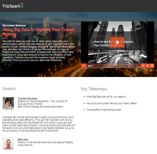 Using Big Data to Improve Your Transit Agency