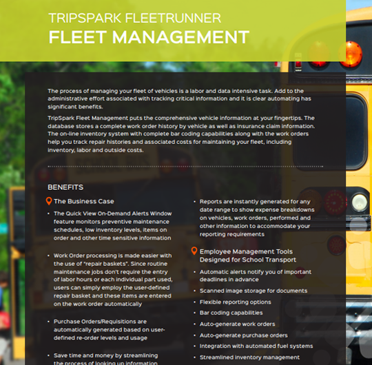 Fleet Management for School Transportation
