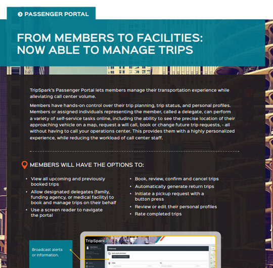 Passenger Portal for NEMT