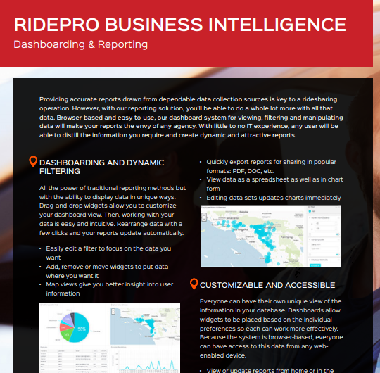 RidePro Business Intelligence | Reporting & Dashboarding