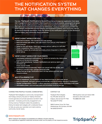 TripSpark Notifications a Success for Paratransit Customers