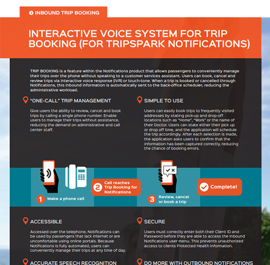 Inbound Trip Booking for Notifications