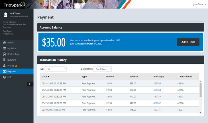 Passenger Portal: Payments Module | Product Highlight